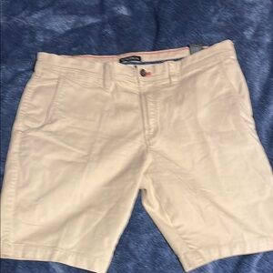 Nautica Cream Flat Front Shorts Lightweight Casual